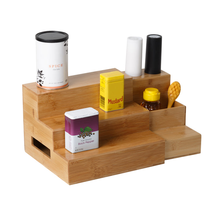 honey can do Natural Bamboo Expandable 3-Tier Spice Rack