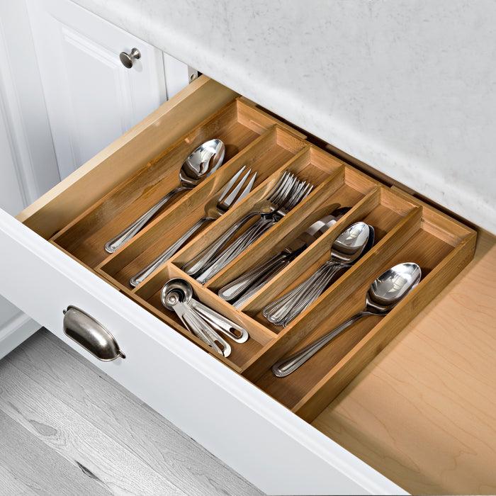 Honey Can Do Natural Bamboo Expandable Drawer Organizer