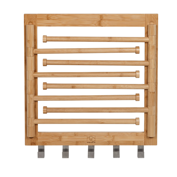 Honey Can Do Natural Bamboo Wall Mount Swivel-Arm Drying Rack