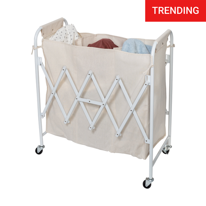 honey can do Natural Folding and Rolling Accordion Triple Sorter