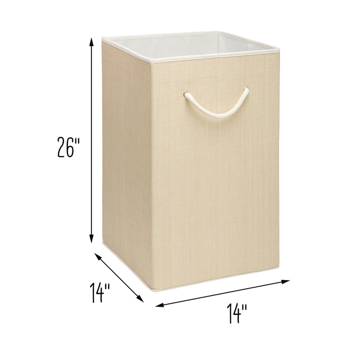 Honey Can Do Natural Resin Square Laundry Hamper With Handles