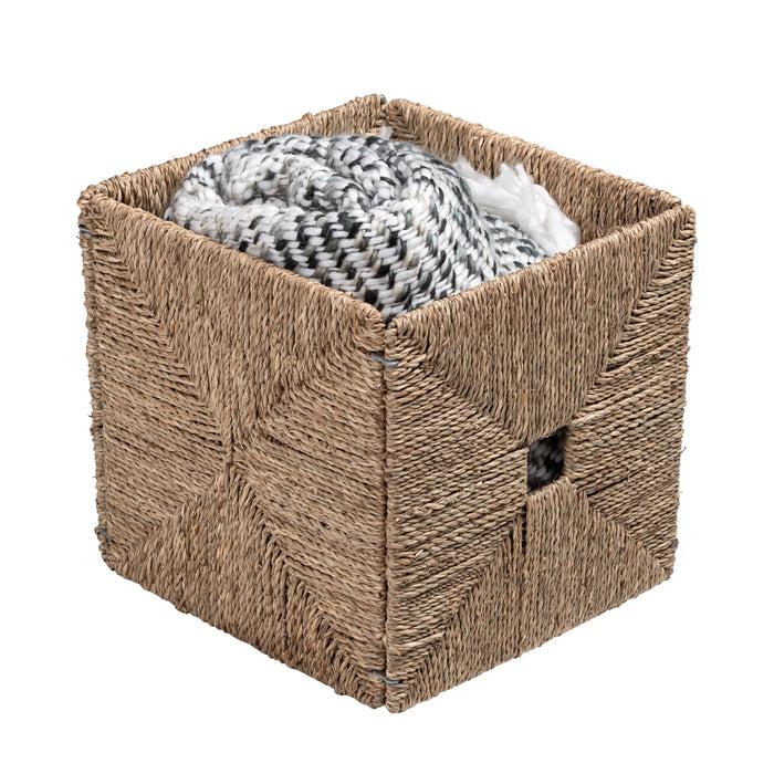 Honey Can Do Natural Seagrass Collapsible Storage Basket