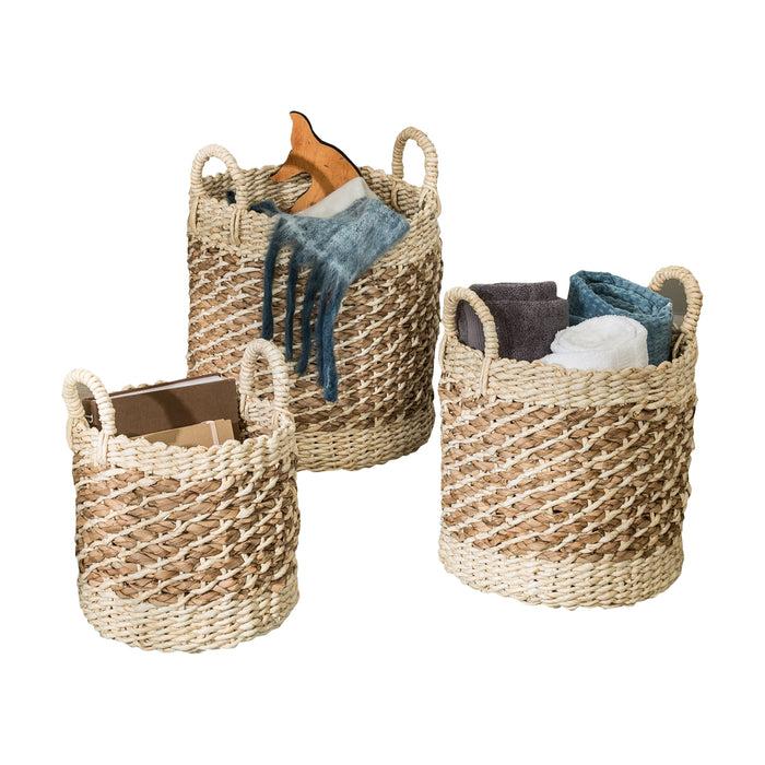 honey can do Natural Seagrass Woven Nesting Baskets (Set of 3)