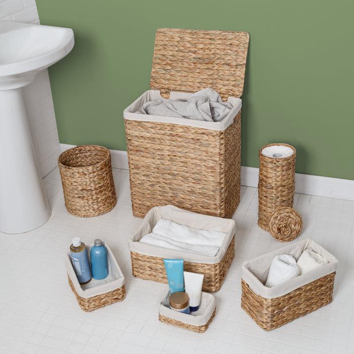 Honey Can Do Natural Water Hyacinth 7-Piece Storage Basket Set
