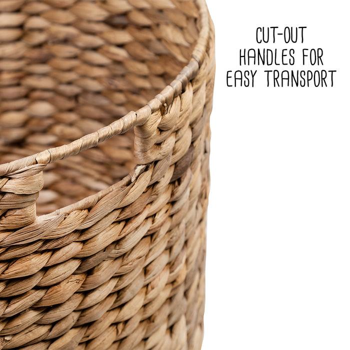 Honey Can Do Natural Water Hyacinth Bear Shaped Baskets (Set Of 2)