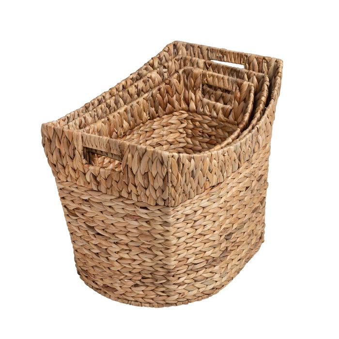 Honey Can Do Natural Water Hyacinth Large Nesting Baskets (Set Of 3)