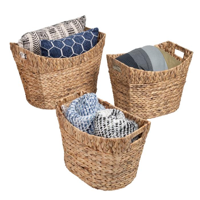honey can do Natural Water Hyacinth Large Nesting Baskets (Set of 3)