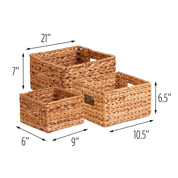 Honey Can Do Natural Water Hyacinth Nested Baskets (Set Of 3)