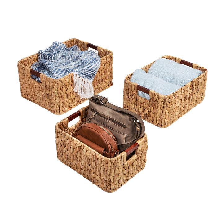 honey can do Natural Water Hyacinth Nesting Storage Baskets (3-Piece Set)