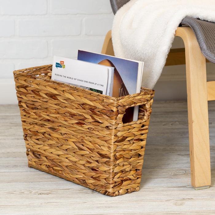 Honey Can Do Natural Water Hyacinth Tall Storage Basket
