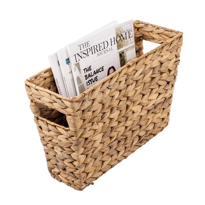 honey can do Natural Water Hyacinth Tall Storage Basket