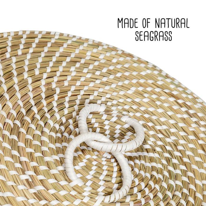 Honey Can Do Natural/White Seagrass Snake Charmer's Nesting Baskets (Set Of 3)