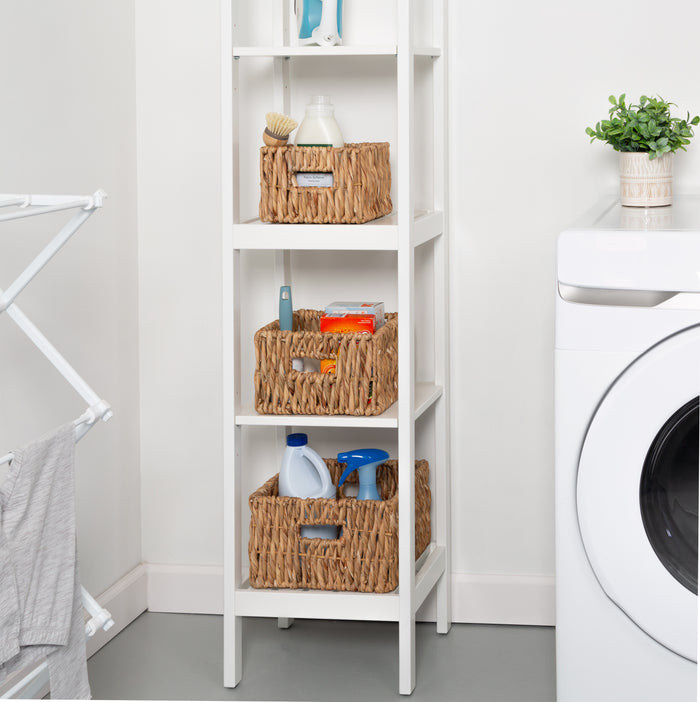 Honey Can Do Natural Wicker Square Nested Baskets With Handles (Set Of 3)