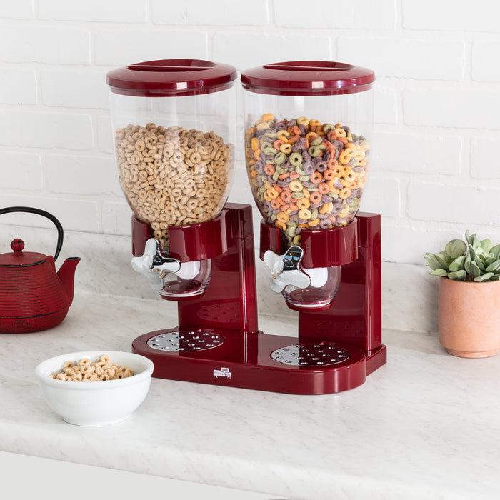 Honey Can Do Red Double Cereal Dispenser With Portion Control