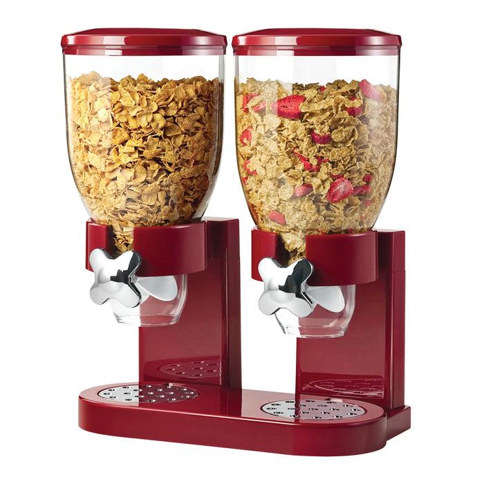 honey can do Red Double Cereal Dispenser with Portion Control