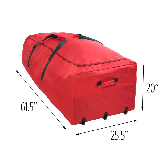 Honey Can Do Red Extra Large Rolling Holiday Tree Storage Bag (Up To 10 Feet)