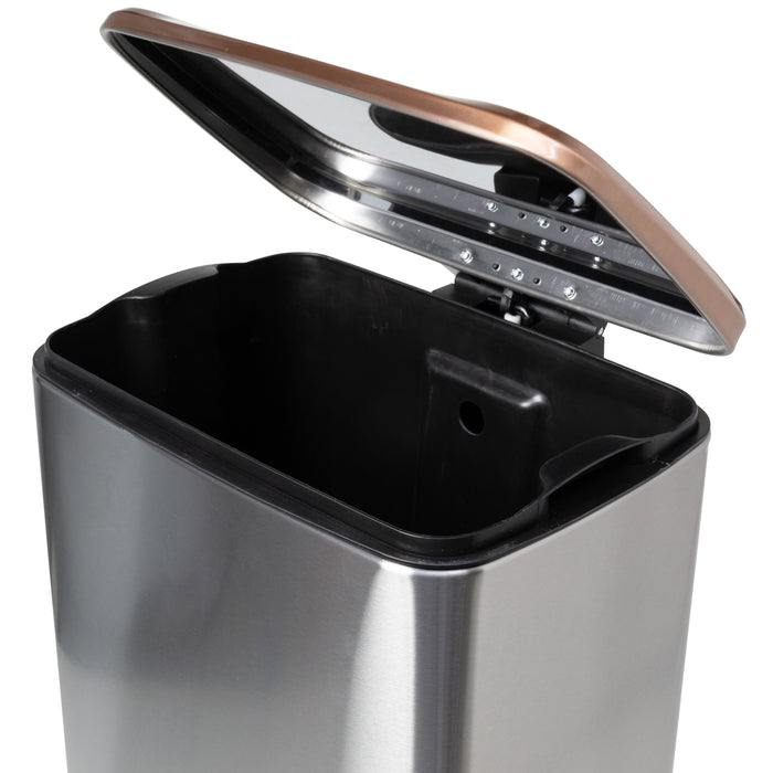 Honey Can Do Rose Gold 30L And 5L Stainless Steel Step Trash Cans (Set Of 2)