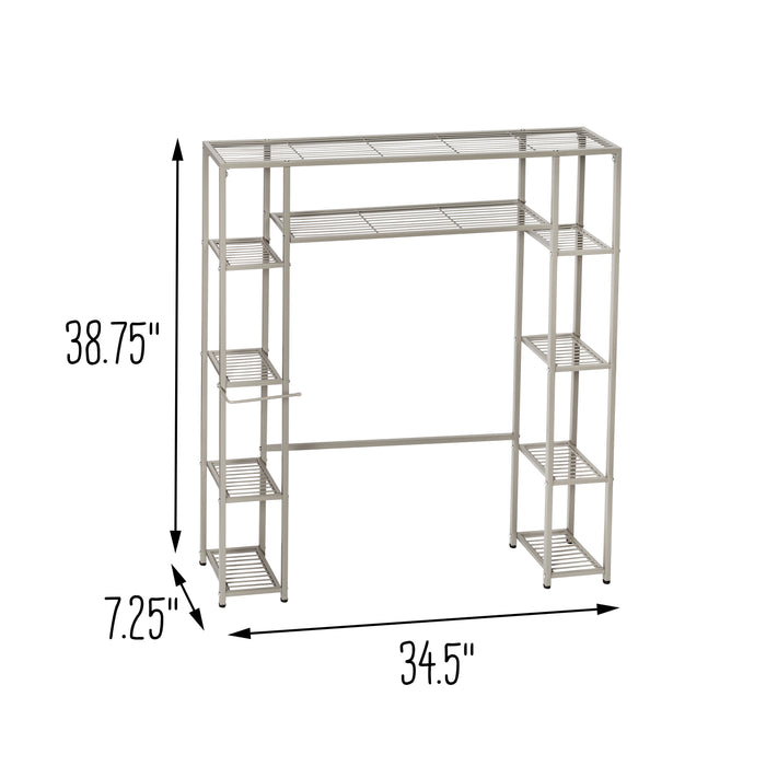 Honey Can Do Satin Nickel 10-Shelf Over-the-Toilet Space Saver