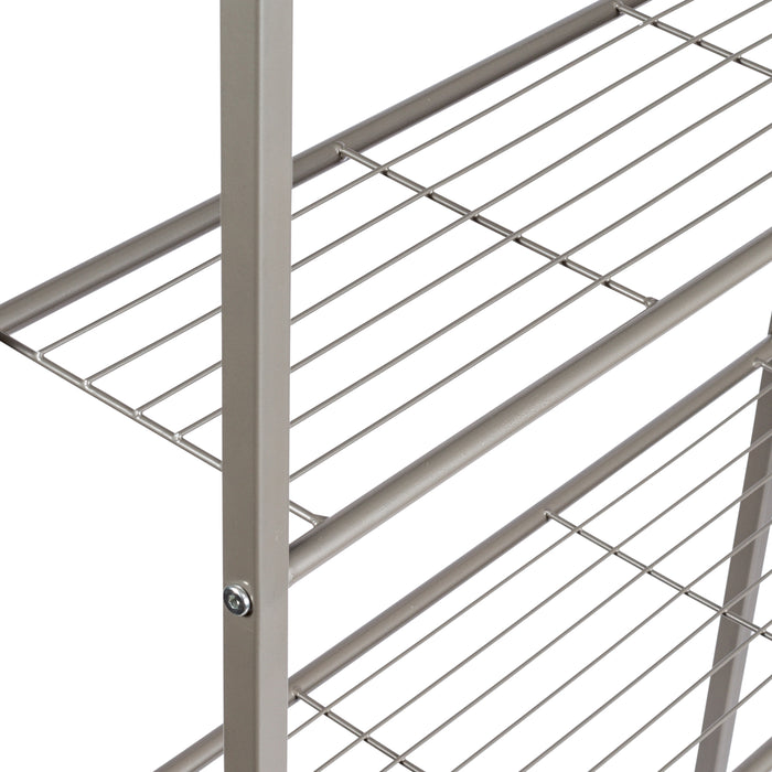 Honey Can Do Satin Nickel 2-Tier Over-the-Toilet Space Saver