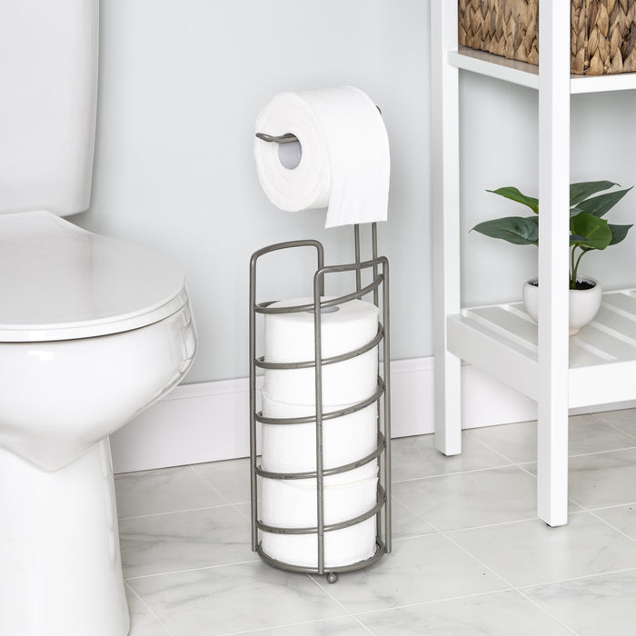 Honey Can Do Satin Nickel 3 Roll Toilet Paper Holder And Dispenser