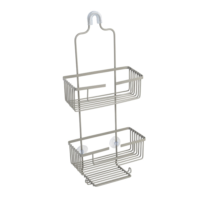 Honey Can Do Satin Nickel 3-Tier Hanging Shower Caddy