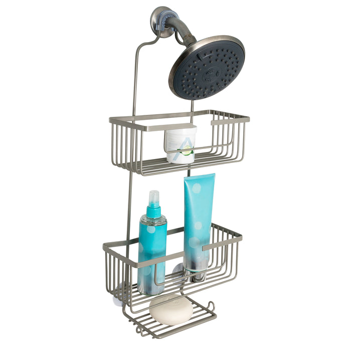 honey can do Satin Nickel 3-Tier Hanging Shower Caddy