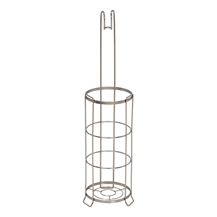 Honey Can Do Satin Nickel Wire Freestanding Toilet Paper Holder And Dispenser