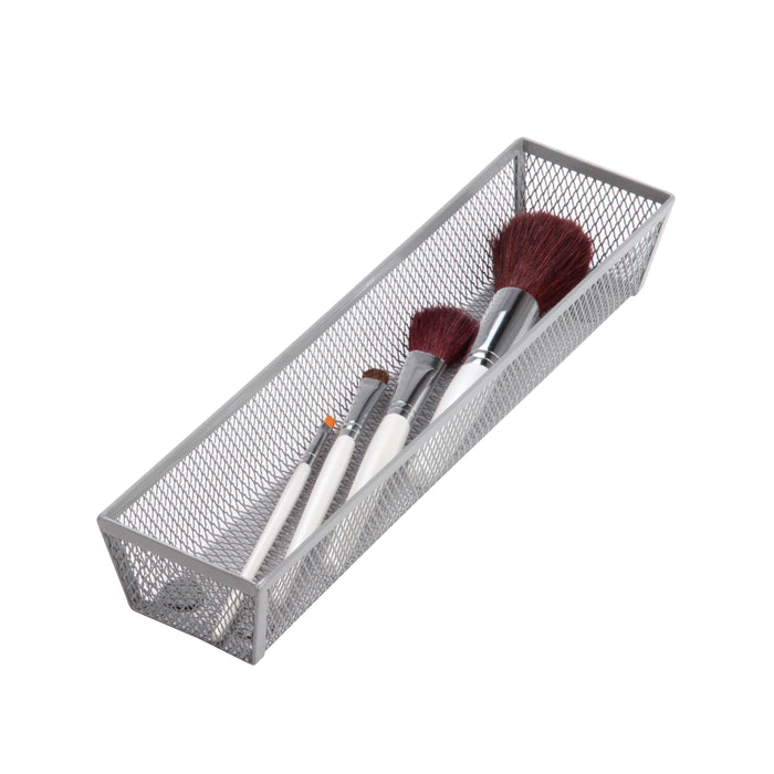 Honey Can Do Silver 12'' X 3'' Steel Mesh Multi-Purpose Organizer