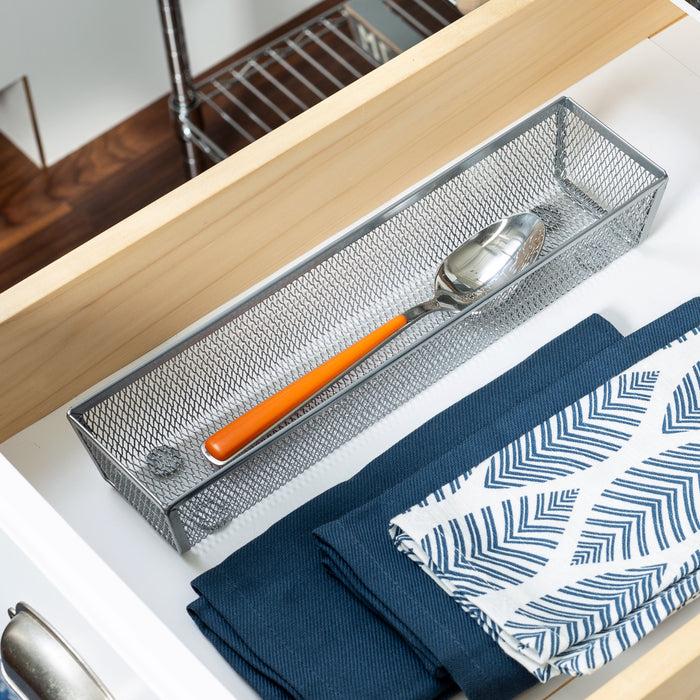 Honey Can Do Silver 12'' X 3'' Steel Mesh Multi-Purpose Organizer