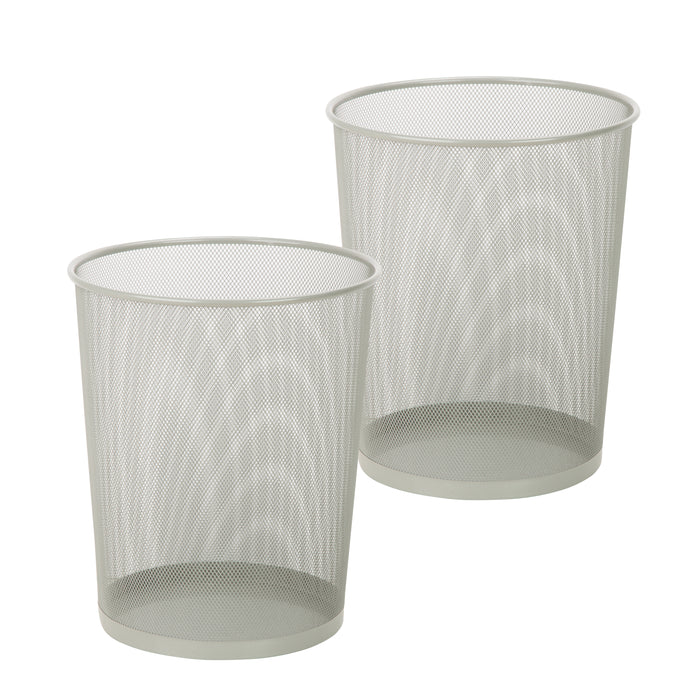 Honey Can Do Silver 18L Small Wire Mesh Trash Can (Single Or 2-Pack)