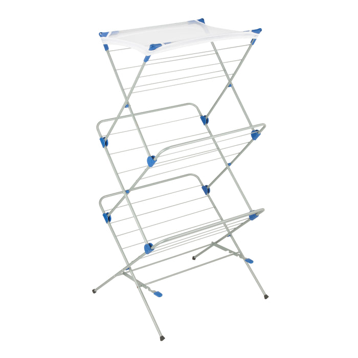Honey Can Do Silver 3-Tier Mesh Top Folding Drying Rack