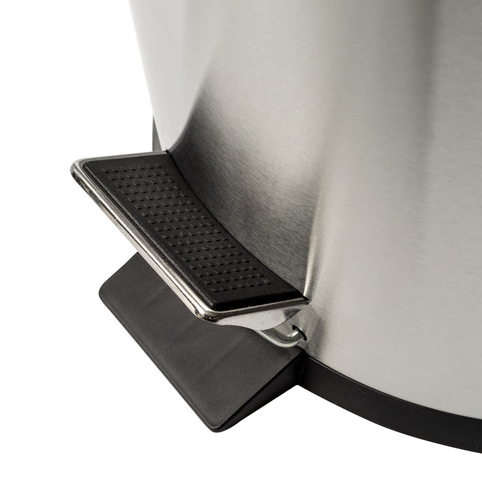 Honey Can Do Silver 30L Stainless Steel Round Step Trash Can