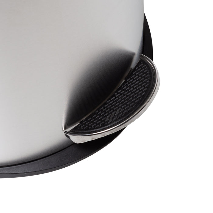 Honey Can Do Silver 30L Stainless Steel Semi-Round Step Trash Can With Lid