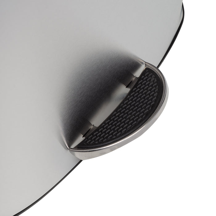 Honey Can Do Silver 40L Stainless Steel Rectangular Step Trash Can With Lid