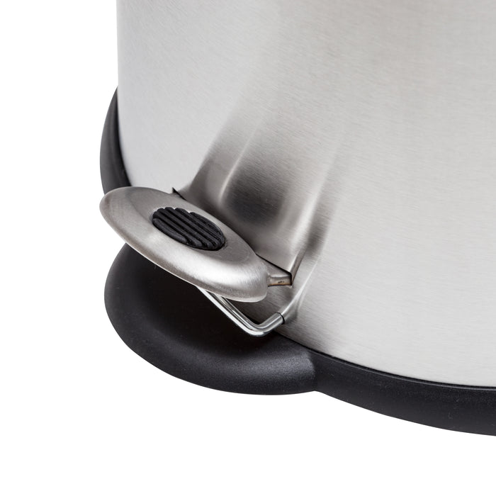 Honey Can Do Silver 5L Stainless Steel Oval Step Trash Can