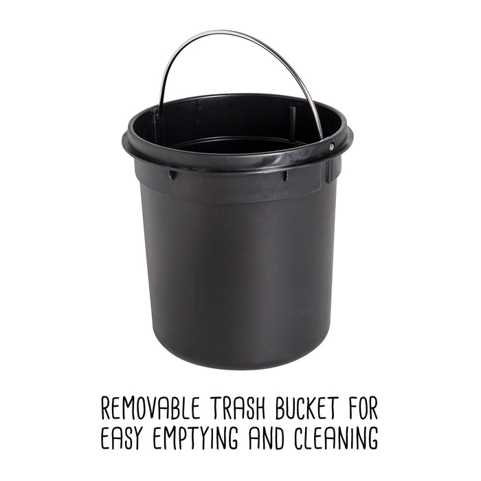 Honey Can Do Silver 5L Stainless Steel Round Step Trash Can