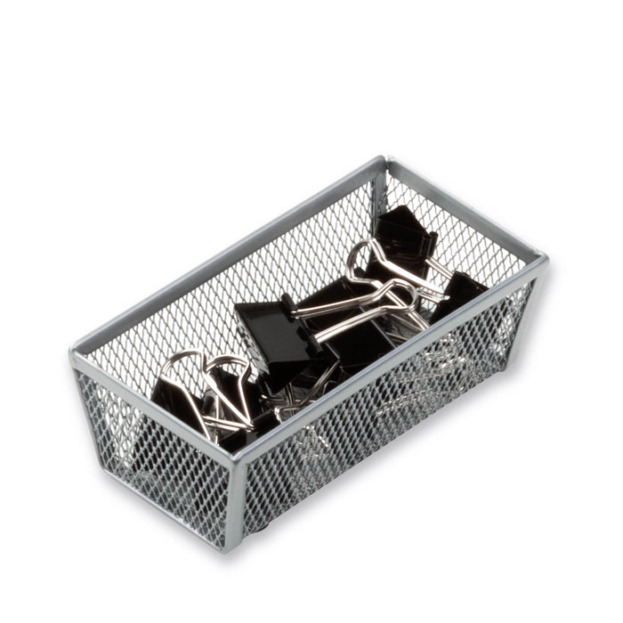 honey can do Silver 6" x 3" Wire Mesh Drawer Organizer
