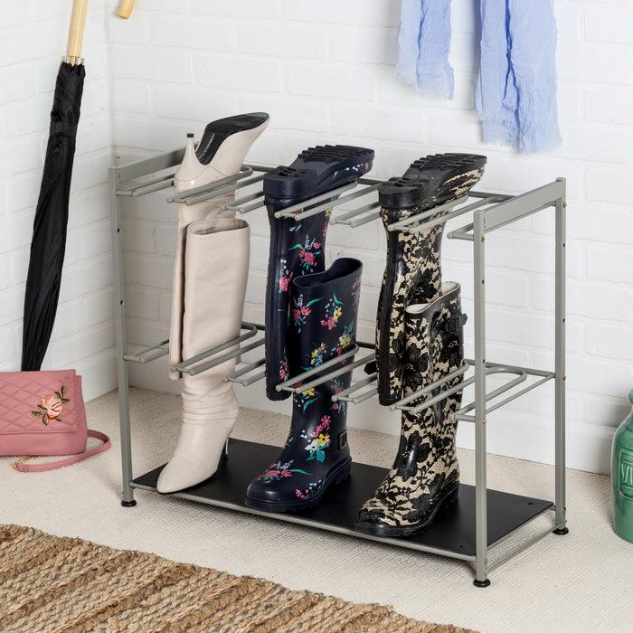 Honey Can Do Silver Hanging Boot Storage And Drying Rack