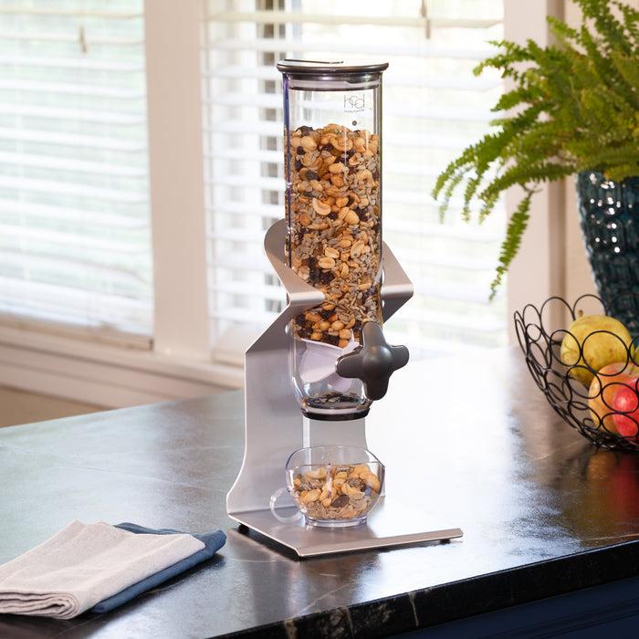 Honey Can Do Silver Single Canister Commercial Cereal Dispenser