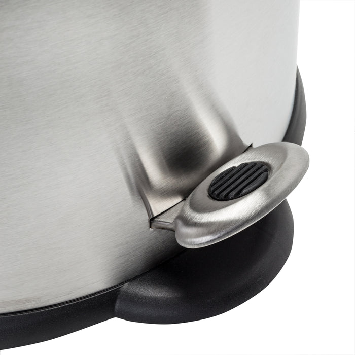 Honey Can Do Silver Stainless Steel 12L Oval Step Trash Can