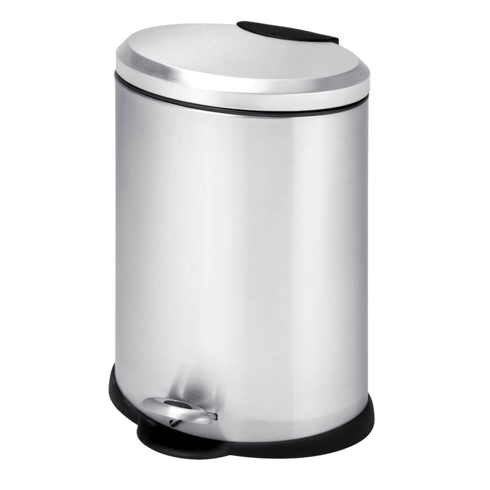 honey can do Silver Stainless Steel 12L Oval Step Trash Can