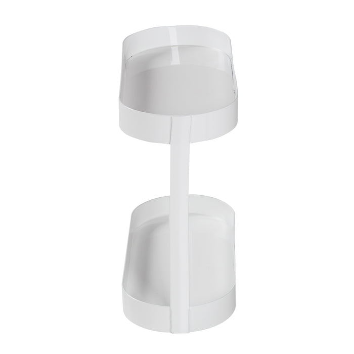 Honey Can Do White 2-Tier Metal Bath Counter Organizer