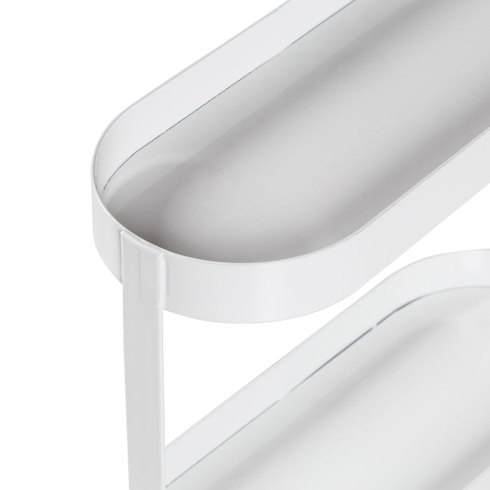 Honey Can Do White 2-Tier Metal Bath Counter Organizer
