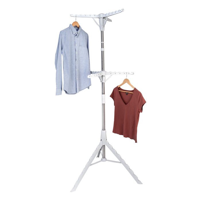 honey can do White 2-Tier Tripod Clothes Drying Rack