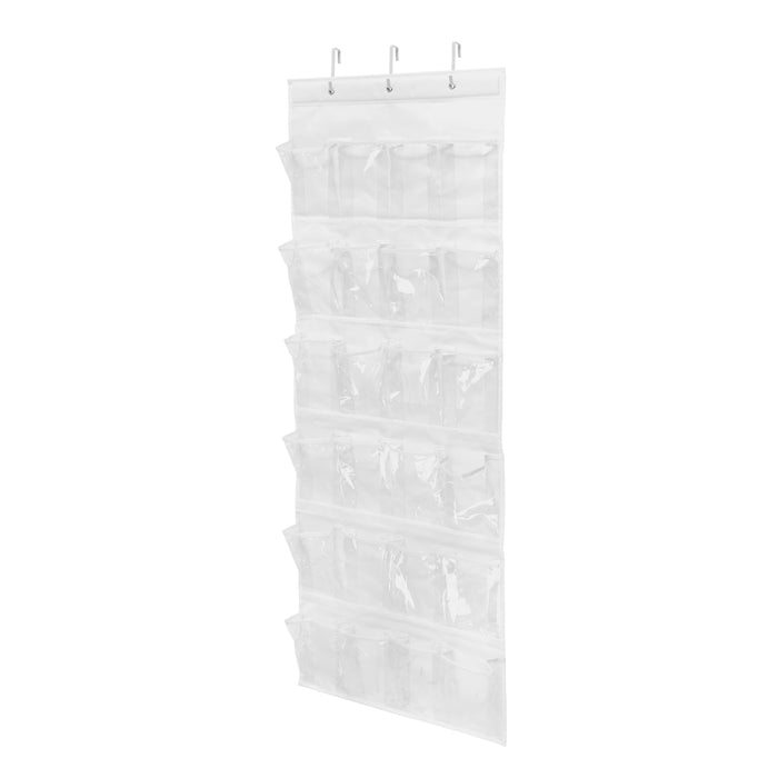Honey Can Do White 24-Pocket Over-The-Door Hanging Shoe Organizer