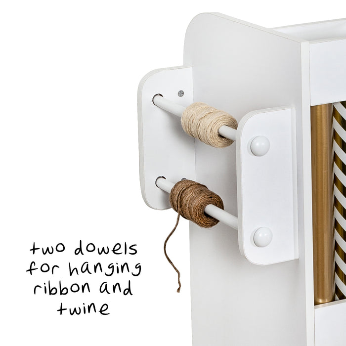 Honey Can Do White 3-Drawer Gift Wrap Or Craft Storage Cart