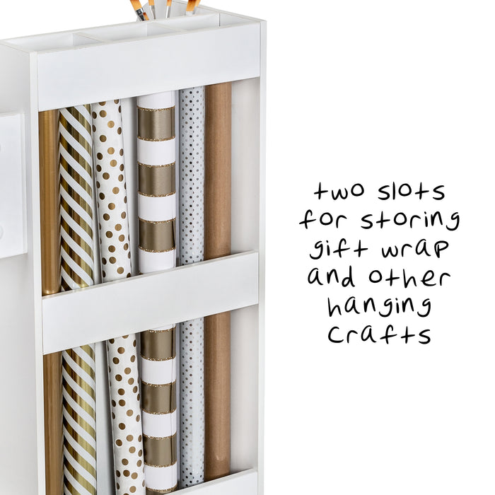 Honey Can Do White 3-Drawer Gift Wrap Or Craft Storage Cart