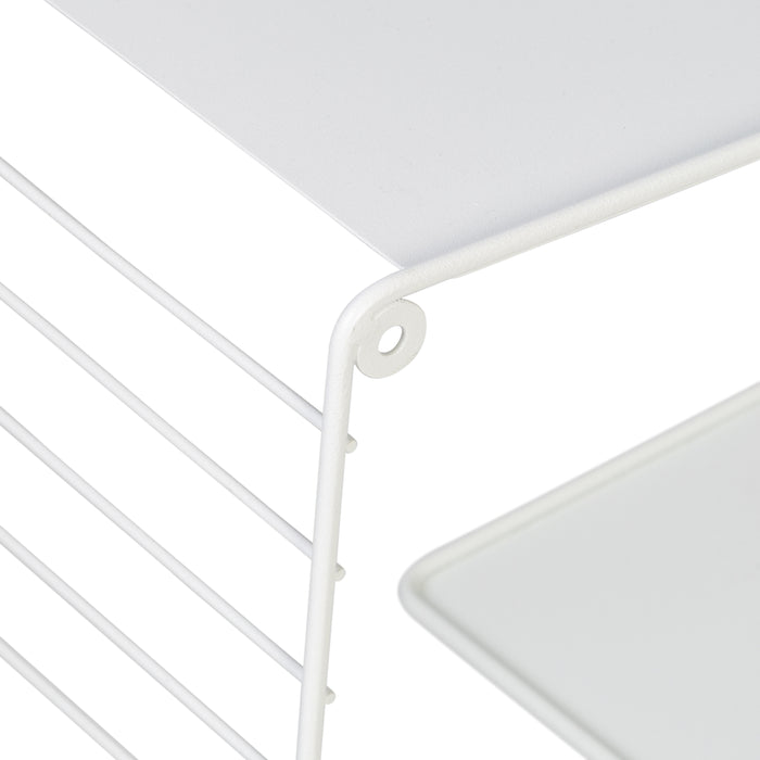 Honey Can Do White 3-Tier Metal Square Decorative Wall Shelf