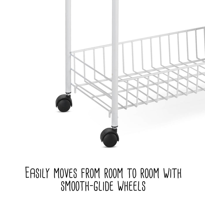 Honey Can Do White 3-Tier Narrow Utility Storage Cart