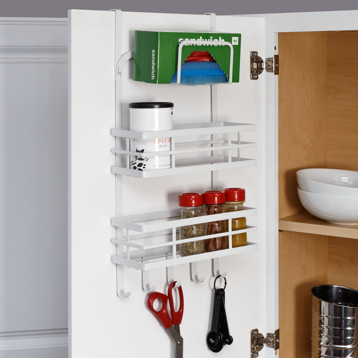 Honey Can Do White 3-Tier Over-the-Door Kitchen Organizer With Hooks